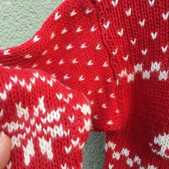 Vintage girls SKYR RED Christmas Sweater 6X - Picture 4 of 6